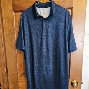 Men's Navy Pattern Polo Shirt